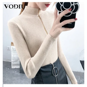 Turtleneck Pullover Zip Sweater Women Spring Autumn Jumper Knitwear Women's Long Sleeve Solid Sweaters Turtleneck Pull Sweater
Turtleneck Pullover Zip Sweater Women Spring Autumn Jumper Knitwear Women's Long Sleeve Solid Sweaters Turtleneck Pull Sweater