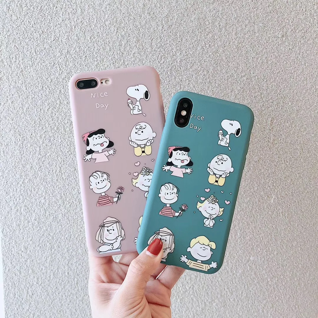 Japan Cute Cartoon Happy Family Charlie Brown Lucy candy Case For iPhone X XS MAX XR 7 8 6S plus lovely Dog Soft TPU Back cover
Japan Cute Cartoon Happy Family Charlie Brown Lucy candy Case For iPhone X XS MAX XR 7 8 6S plus lovely Dog Soft TPU Back cover