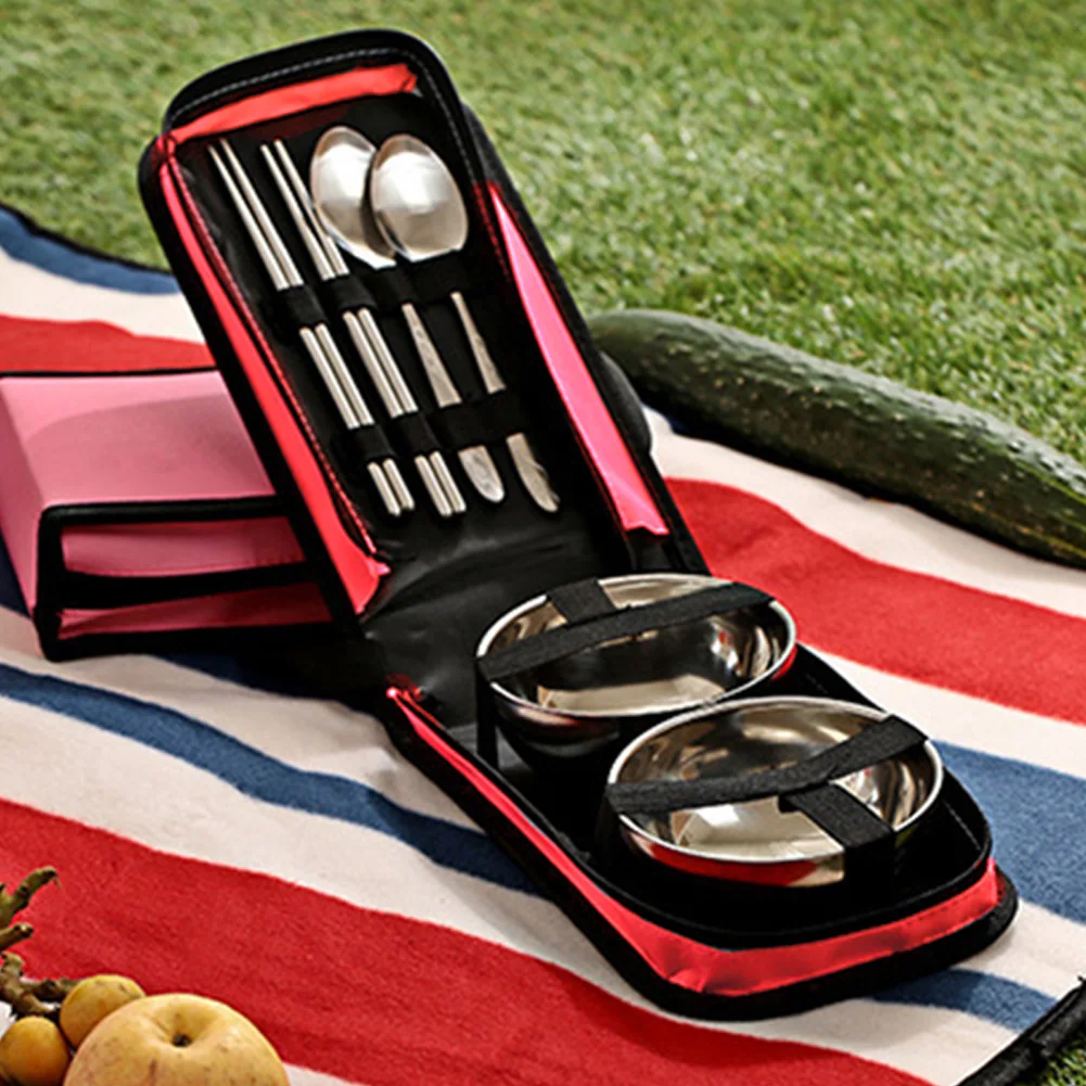 Picnic Bowl Lightweight Chopsticks Portable Tableware Spoon Outdoor Camping With Bag Cutlery Set Easy Clean Stainless Steel
Picnic Bowl Lightweight Chopsticks Portable Tableware Spoon Outdoor Camping With Bag Cutlery Set Easy Clean Stainless Steel