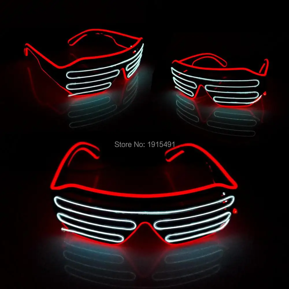 Popular 10 Color Choice Glowing Costume Supplies EL Glasses Novelty Lighting Luminous LED Neon Shutter Eyewear With DC-3V Driver
Popular 10 Color Choice Glowing Costume Supplies EL Glasses Novelty Lighting Luminous LED Neon Shutter Eyewear With DC-3V Driver