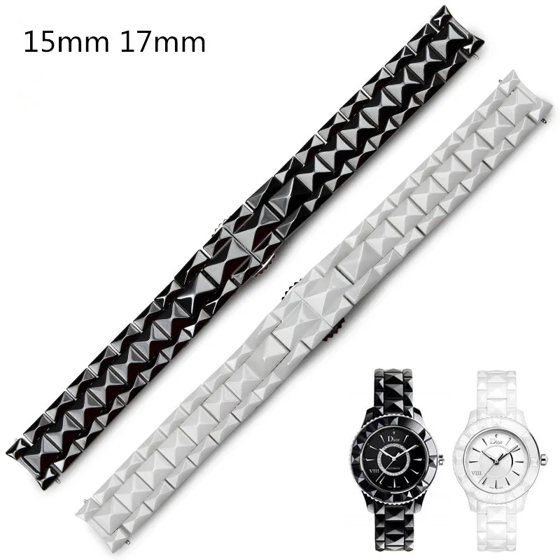 High-quality Ceramic Watchband White/Black Curved End Bracelets with Deployment Push-button Clasp For D-I-OR VIII Watch 15mm17mm
High-quality Ceramic Watchband White/Black Curved End Bracelets with Deployment Push-button Clasp For D-I-OR VIII Watch 15mm17mm