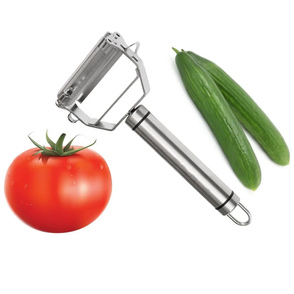2017 New Multifunctional Julienne Peeler 2 in 1 Stainless Steel Tomato Slicer Potato Carrot Vegetable Grater Kitchen Accessories
2017 New Multifunctional Julienne Peeler 2 in 1 Stainless Steel Tomato Slicer Potato Carrot Vegetable Grater Kitchen Accessories