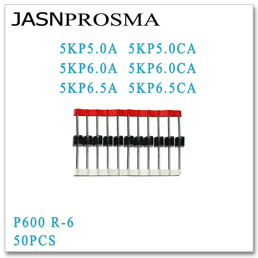 JASNPROSMA 50 шт. 5KP5.0 5KP5.0A 5KP5.0CA 5KP6.0 5KP6.0A 5KP6.0CA 5KP6.5 5KP6.5A 5KP6.5CA P600 R-6 TVS Diode высокое качество
JASNPROSMA 50 шт. 5KP5.0 5KP5.0A 5KP5.0CA 5KP6.0 5KP6.0A 5KP6.0CA 5KP6.5 5KP6.5A 5KP6.5CA P600 R-6 TVS Diode высокое качество