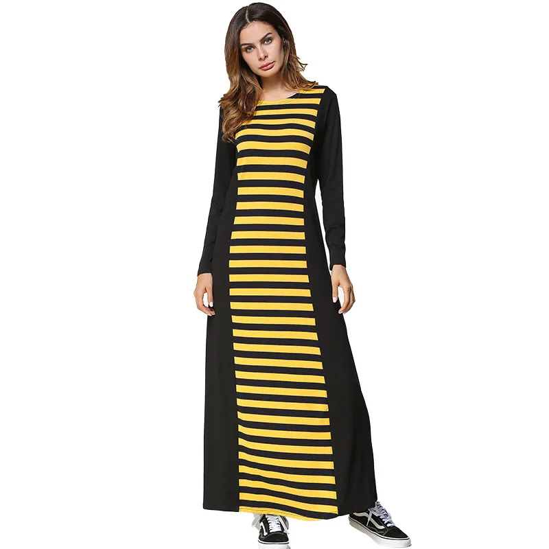 185404 Euramerica New Long Sleeve Stripped Dress Mujer Vestidos Hot Sell Musulman Dresses Vestidos
185404 Euramerica New Long Sleeve Stripped Dress Mujer Vestidos Hot Sell Musulman Dresses Vestidos