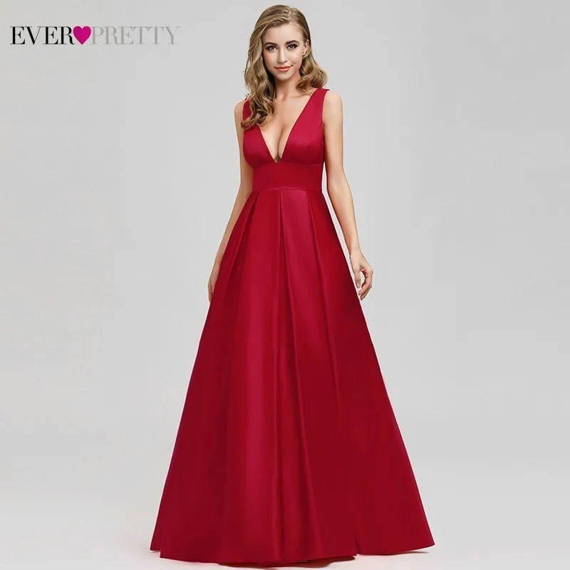 Elegant Red Bridesmaid Dresses Long Ever Pretty Double V-Neck Sleeveless Sexy Dresses For Wedding Party Vestido Madrinha 2020
Elegant Red Bridesmaid Dresses Long Ever Pretty Double V-Neck Sleeveless Sexy Dresses For Wedding Party Vestido Madrinha 2020