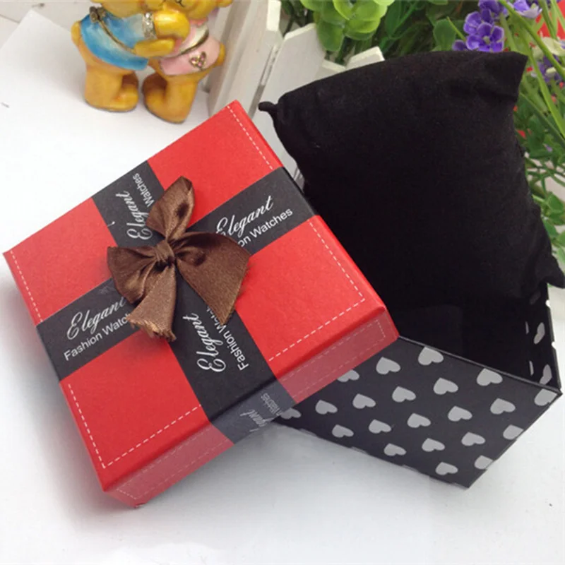 Luxury Red Watch Box Case With Pillows Beautifully Bow Square Paper Watch Gift Watch Boxes And Packaging For Boy Girl Box Watch
Luxury Red Watch Box Case With Pillows Beautifully Bow Square Paper Watch Gift Watch Boxes And Packaging For Boy Girl Box Watch