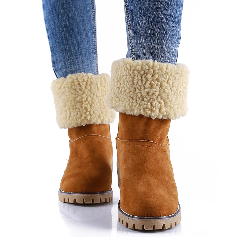 Брендовые женские ботинки женская зимняя обувь теплые зимние на меху Модные