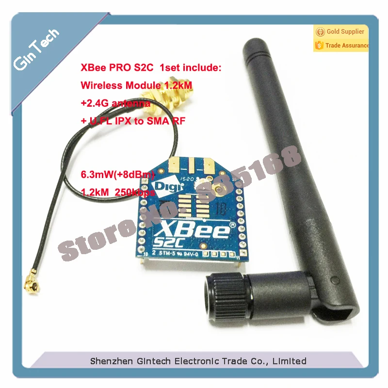 Free Shipping 1set XBee S2C ZIGBEE Wireless Module 1.2KM +2.4G antenna+ U.FL IPX to SMA RF pigtail cable for Arduino
Free Shipping 1set XBee S2C ZIGBEE Wireless Module 1.2KM +2.4G antenna+ U.FL IPX to SMA RF pigtail cable for Arduino