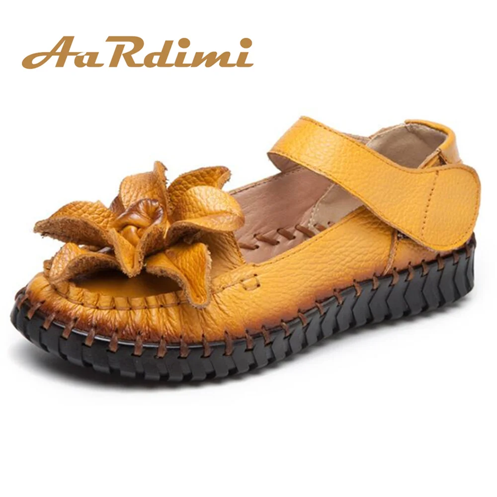 AARDIMI Handmade Flowers Genuine Leather Sandals Women Shoes Casual Women Flat Sandals Vintage Summer Sandals Mother Shoes
AARDIMI Handmade Flowers Genuine Leather Sandals Women Shoes Casual Women Flat Sandals Vintage Summer Sandals Mother Shoes