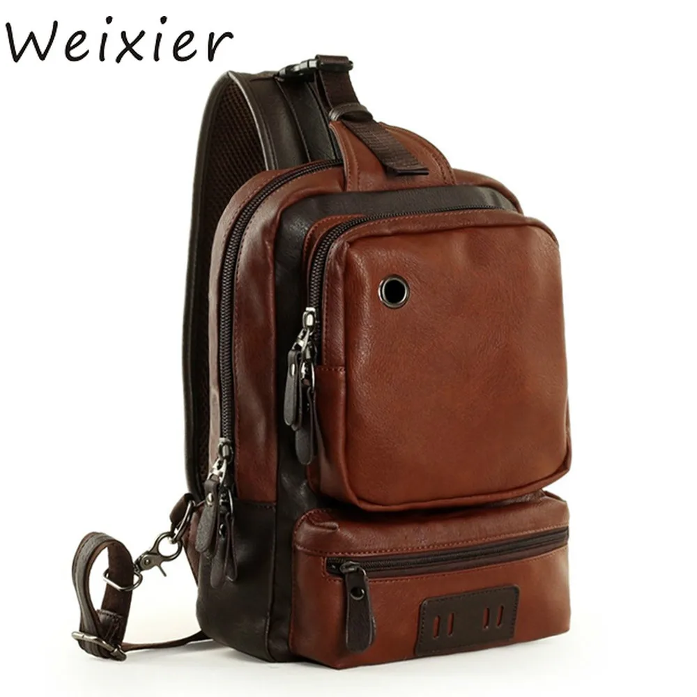 WEIXIER Brand Men's Shoulder Bag Vintage Men Crossbody Bag Men Chest Bags Casual Fashion PU Leather Men Messenger Bag NA-72
WEIXIER Brand Men's Shoulder Bag Vintage Men Crossbody Bag Men Chest Bags Casual Fashion PU Leather Men Messenger Bag NA-72
