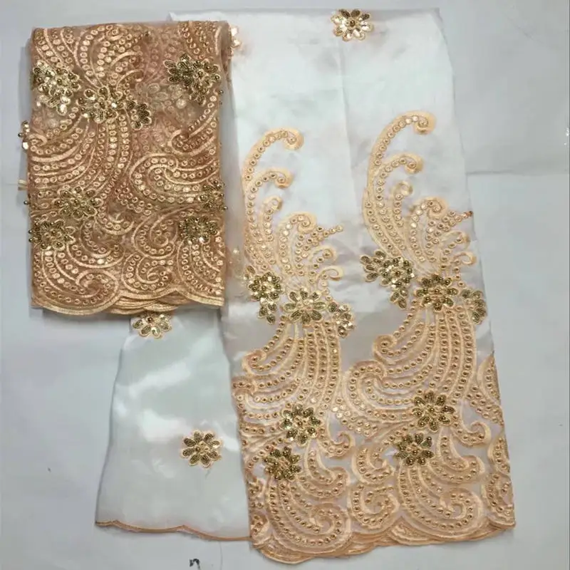 Gorgeous White sequins with beads 5yards George lace fabric and 2yards same design blouse french net lace for dress 30
Gorgeous White sequins with beads 5yards George lace fabric and 2yards same design blouse french net lace for dress 30