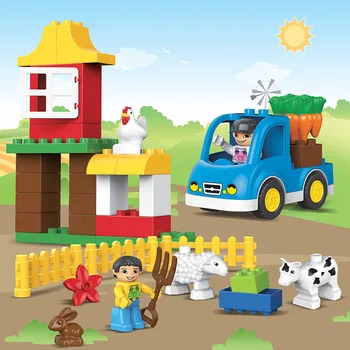 39pcs Duplo Happy Animals Farm Large particles Building Blocks Animal Bricks Figures Sets Education Toys For Children
39pcs Duplo Happy Animals Farm Large particles Building Blocks Animal Bricks Figures Sets Education Toys For Children
