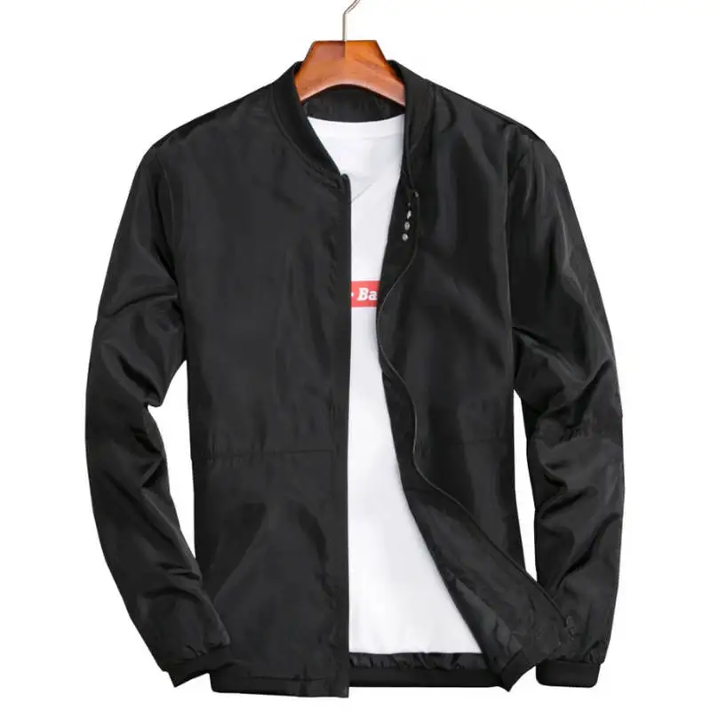 

Big Size 4XL 5XL Mens Spring Summer Jackets Casual Thin Male Windbreakers College Bomber Black Windcheater Hommes Varsity Jacket