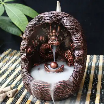 Chinese Dragon Fountain Resin Backflow Ceramic Cone Incense Holder Burner Smoke Recirculation Tower Buddist Faith Home Decor NEW
Chinese Dragon Fountain Resin Backflow Ceramic Cone Incense Holder Burner Smoke Recirculation Tower Buddist Faith Home Decor NEW
