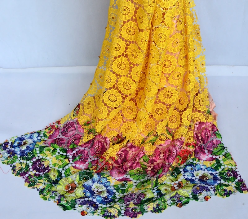 Factory price African cord lace fabric with plenty beaded for party dress.High quality guipure lace fabric F70521g
Factory price African cord lace fabric with plenty beaded for party dress.High quality guipure lace fabric F70521g
