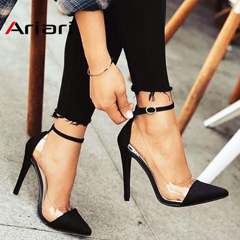 Ariari Women PVC Jelly Pumps 2019 Fashion Sexy Thin High Heels Ankle Buckle Ladies Elegant Flock Lace Up Women Wedding Shoes
Ariari Women PVC Jelly Pumps 2019 Fashion Sexy Thin High Heels Ankle Buckle Ladies Elegant Flock Lace Up Women Wedding Shoes