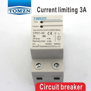 3A 3ampere CPD-63 690W Household Din rail automatic recovery reconnect Current limiting protective device protector
3A 3ampere CPD-63 690W Household Din rail automatic recovery reconnect Current limiting protective device protector