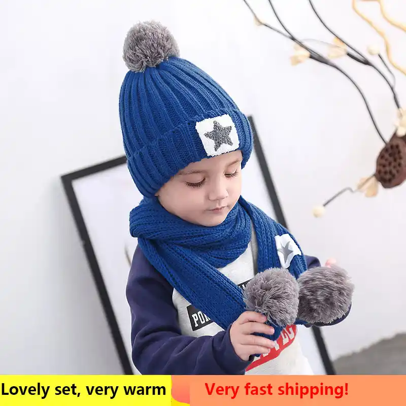 kids gloves and hat set