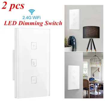 2pcSmart Dimmer Switch Touch Stepless Wireless Switch 1 Gang Switch Work with Alexa / Google Home / IFTTT APP Remote Control XNC
2pcSmart Dimmer Switch Touch Stepless Wireless Switch 1 Gang Switch Work with Alexa / Google Home / IFTTT APP Remote Control XNC