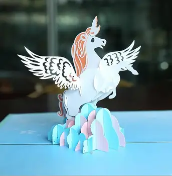10pcs Birthday card 3D stereo handmade paper carving Pegasus stereo greeting card children card
10pcs Birthday card 3D stereo handmade paper carving Pegasus stereo greeting card children card