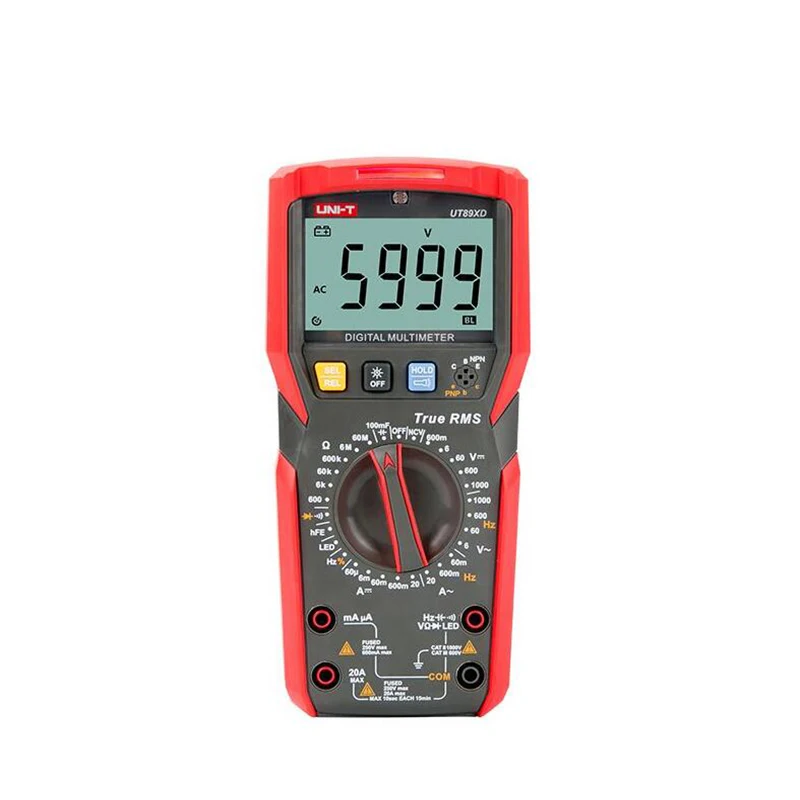 UNI-T UT89XD Digital Multimeter Tester True RMS AC DC Voltmeter Ammeter 1000V 20A Capacitance Frequency Resistance LED Measure
UNI-T UT89XD Digital Multimeter Tester True RMS AC DC Voltmeter Ammeter 1000V 20A Capacitance Frequency Resistance LED Measure