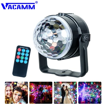 Vacamm Voice Control RGB 3W LED Stage Light 11 Modes Colorful Stage Lamp Disco Laser Lights Party Lighting+12Key Controller
Vacamm Voice Control RGB 3W LED Stage Light 11 Modes Colorful Stage Lamp Disco Laser Lights Party Lighting+12Key Controller