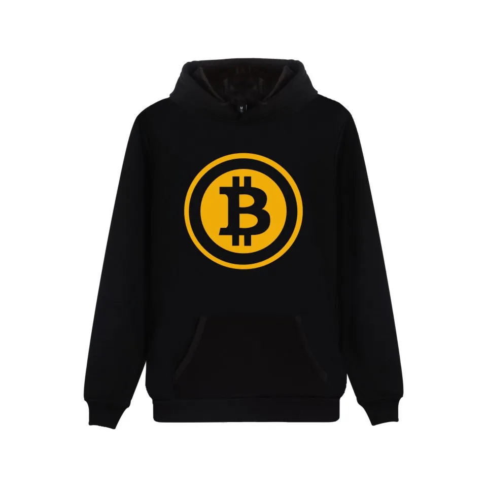 Bitcoin толстовки для мужчин/женщин Повседневная зимняя теплая Мода виртуальная