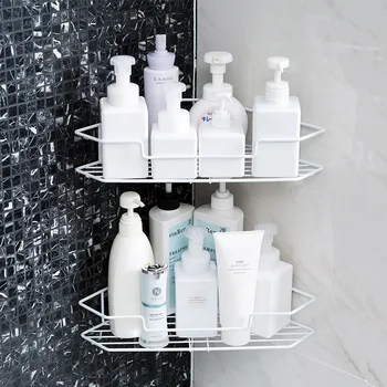 Free Punching Kitchen Condiments Corner Holder Washing Room Tripod Storage Rack Iron Craft Wall Mounted Storage Shelves
Free Punching Kitchen Condiments Corner Holder Washing Room Tripod Storage Rack Iron Craft Wall Mounted Storage Shelves