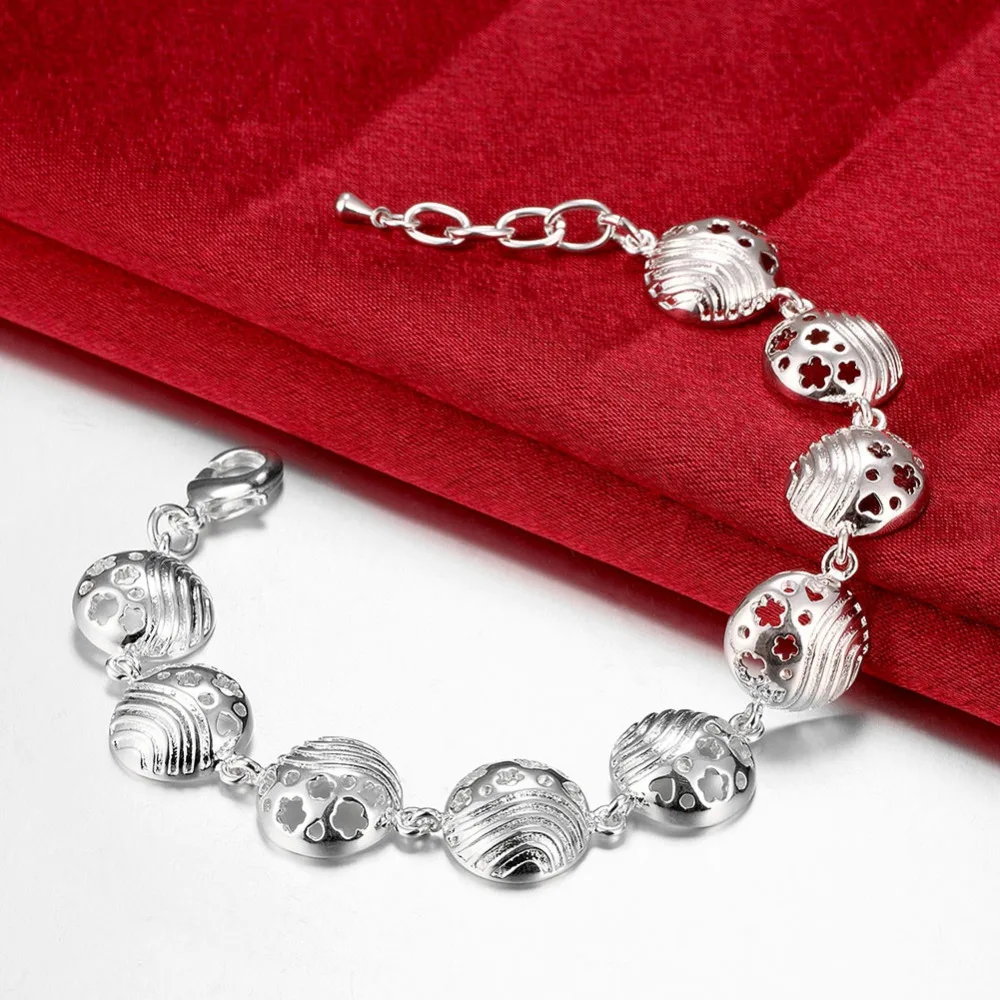 H429 Top Quality 925 sterling silver JewelryTO hollow ball bracelet for women trendy Jewelry Wholesale Promotion
H429 Top Quality 925 sterling silver JewelryTO hollow ball bracelet for women trendy Jewelry Wholesale Promotion