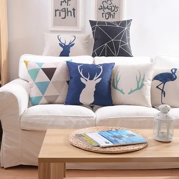 Linen Pillow Cover Geometric Deer flamingo Cushion Cover Nordico Style Home Decorative Pillow Case 45x45cm home textile Cojines
Linen Pillow Cover Geometric Deer flamingo Cushion Cover Nordico Style Home Decorative Pillow Case 45x45cm home textile Cojines