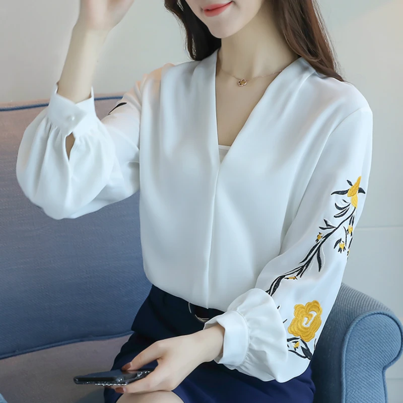 long sleeve chiffon blouse women shirts womens tops and blouses blusas mujer de moda 2018 long sleeve v-neck office blouse A456
long sleeve chiffon blouse women shirts womens tops and blouses blusas mujer de moda 2018 long sleeve v-neck office blouse A456