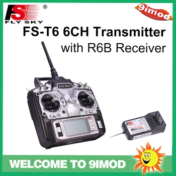 Flysky FS-T6 6CH 2.4G Transmitter RC Remote Controller W LCD Screen with FS R6B Receiver For RC Helicopter Quadcopter Airplanes
Flysky FS-T6 6CH 2.4G Transmitter RC Remote Controller W LCD Screen with FS R6B Receiver For RC Helicopter Quadcopter Airplanes