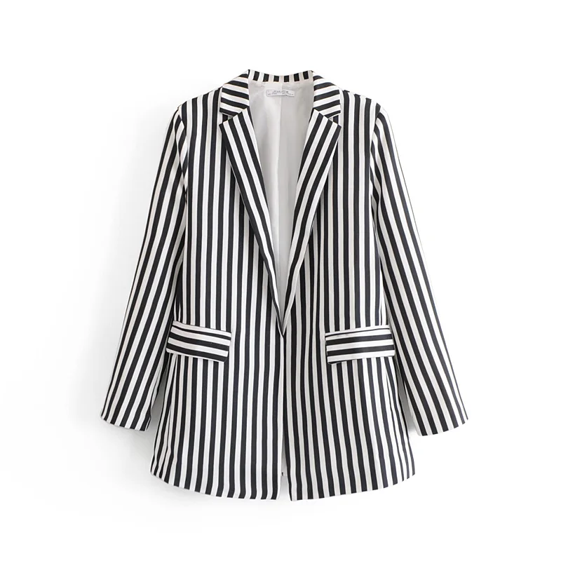 Black Striped Women Chic Blazers 2019 Spring-Autumn Casual Suits Ladies Cardigan Blazer Twill Jackets Girls Fashion Tops femme
Black Striped Women Chic Blazers 2019 Spring-Autumn Casual Suits Ladies Cardigan Blazer Twill Jackets Girls Fashion Tops femme