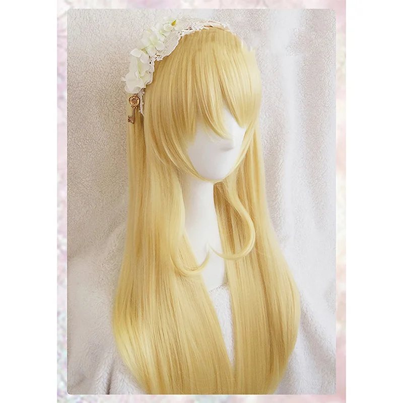 Eli Ayase BLONDE GOLD Long wig Cosplay Wig party Anime hair Love Live