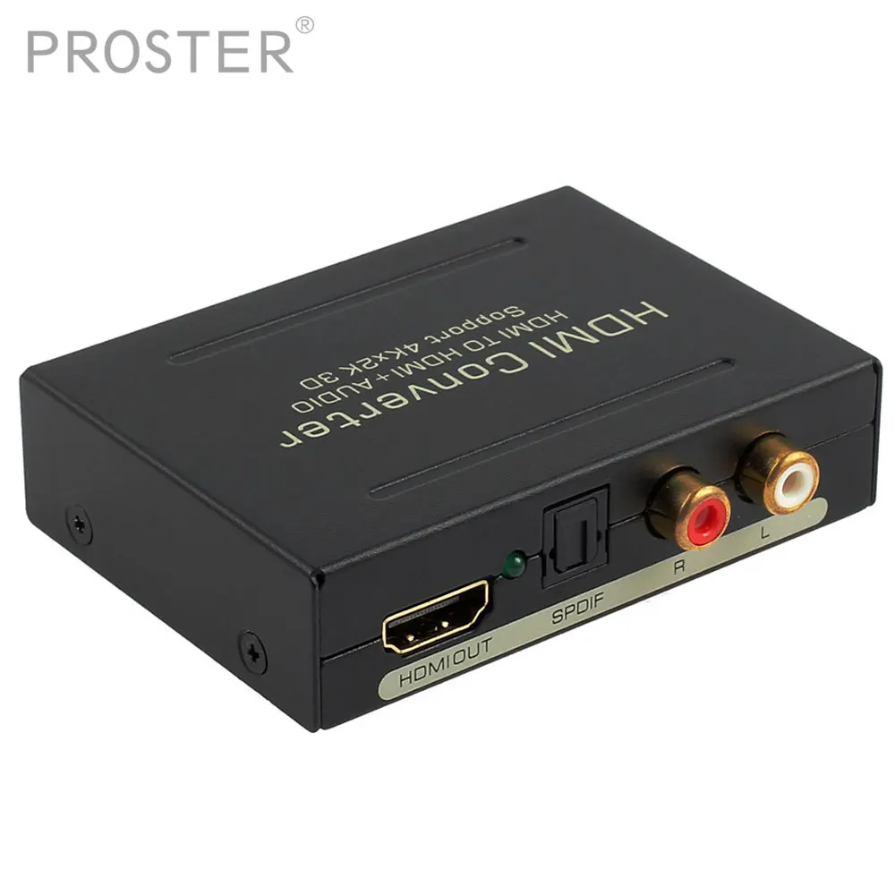Proster 4K 3D 2160P HDMI к аудио экстрактор поддержка PASS/2. 0CH/5.1CH SPDFI + L/R конвертер