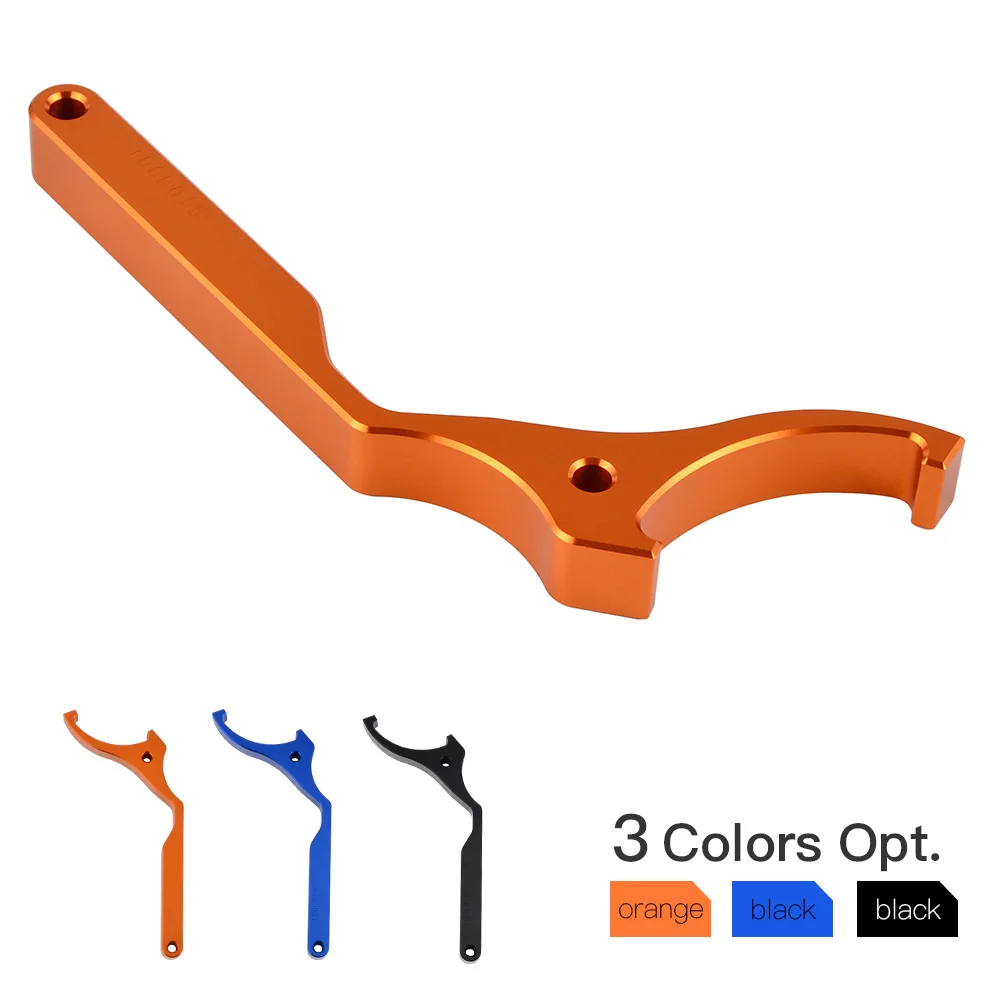 Black CNC Motorcycle Spoke Wrench Billet Handle 8 tips KTM XC XC-W EXC SX SXF