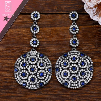 SISCATHY Fashion Popular Long Round Shape Dangle Full Mirco Pave Cubic Zirconia Engagement Statement Earrings Jewelry Brand
SISCATHY Fashion Popular Long Round Shape Dangle Full Mirco Pave Cubic Zirconia Engagement Statement Earrings Jewelry Brand