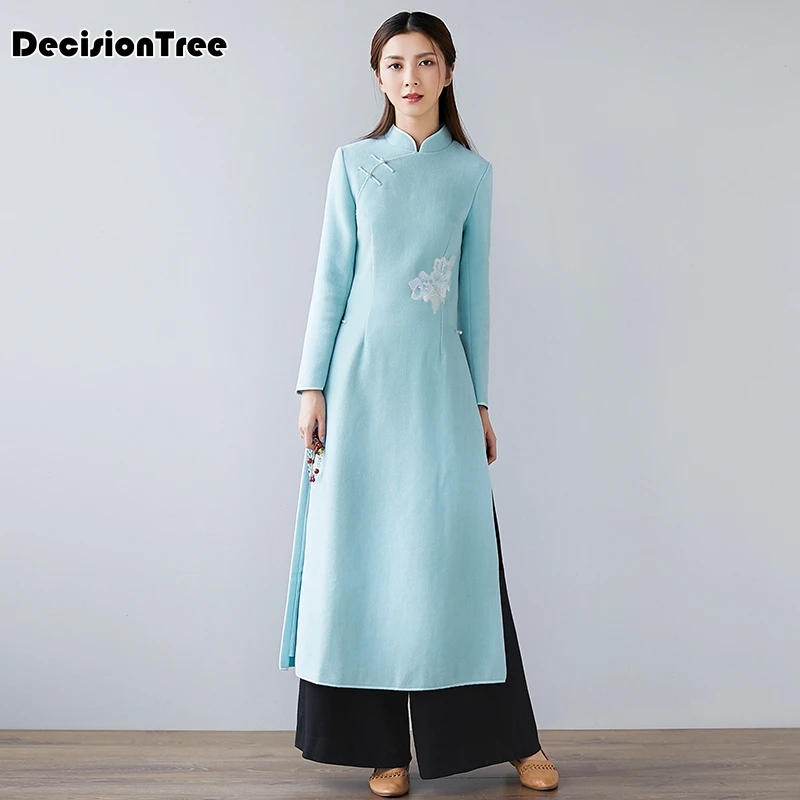 2019 chinese traditional dress female silk satin cheongsam full sleeve long dress qipao flower print split wedding dress
2019 chinese traditional dress female silk satin cheongsam full sleeve long dress qipao flower print split wedding dress