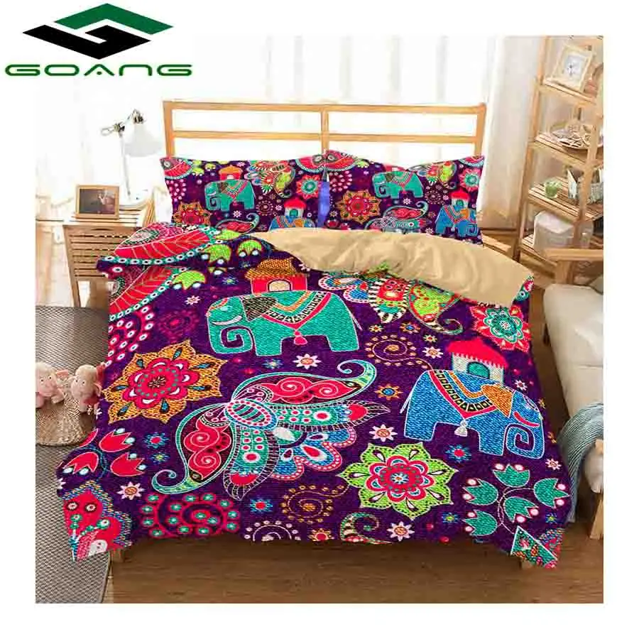 GOANG bedding set duvet cover bed sheet pillow 100% polyester 3d digital printing Abstract Mandala Elephant animal home textile
GOANG bedding set duvet cover bed sheet pillow 100% polyester 3d digital printing Abstract Mandala Elephant animal home textile