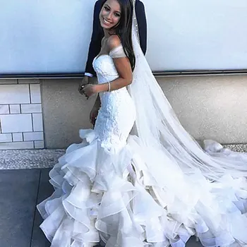 Sexy Sweetheart Neck Prom Gown Pearls Beads Organza Mermaid Wedding Party Dress Custom Made
Sexy Sweetheart Neck Prom Gown Pearls Beads Organza Mermaid Wedding Party Dress Custom Made