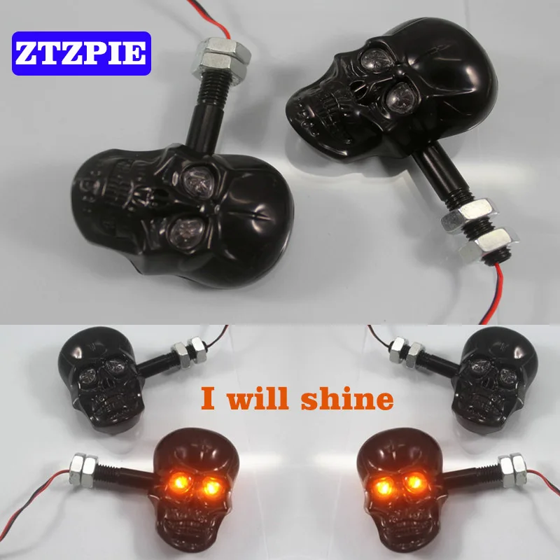 ZTZPIE Motorcycle Light Accessories Harley Cruise Prince Car Modified Retro Skull LED Turn Signal Light 2PCS
ZTZPIE Motorcycle Light Accessories Harley Cruise Prince Car Modified Retro Skull LED Turn Signal Light 2PCS