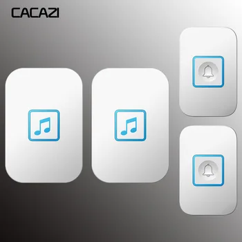 CACAZI Wireless Doorbell Waterproof 300M Remote Intelligent Home Cordless Door Bell Black EU UK Plug Chime 2 Button 2 Receiver
CACAZI Wireless Doorbell Waterproof 300M Remote Intelligent Home Cordless Door Bell Black EU UK Plug Chime 2 Button 2 Receiver