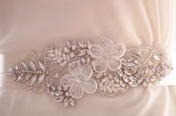 crystal bead applique, rhinestone Applique, bridal sash applique with 3D chiffon rosette, brial headpiece accessories
crystal bead applique, rhinestone Applique, bridal sash applique with 3D chiffon rosette, brial headpiece accessories