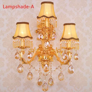 Crystal Sconces Luxury K9 Crystal Wall Lamp Gold Indoor Lighting Bedroom Wall Lamps Reading Light with Lampshade Sconce Lighting
Crystal Sconces Luxury K9 Crystal Wall Lamp Gold Indoor Lighting Bedroom Wall Lamps Reading Light with Lampshade Sconce Lighting