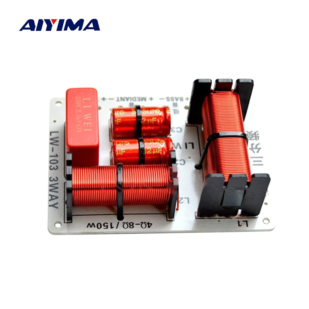 Aiyima 2PCS Speaker 3 Way Audio Frequency Divider Treble Midrange Bass 3 Unit Crossover Filters 150W For Speaker DIY
Aiyima 2PCS Speaker 3 Way Audio Frequency Divider Treble Midrange Bass 3 Unit Crossover Filters 150W For Speaker DIY
