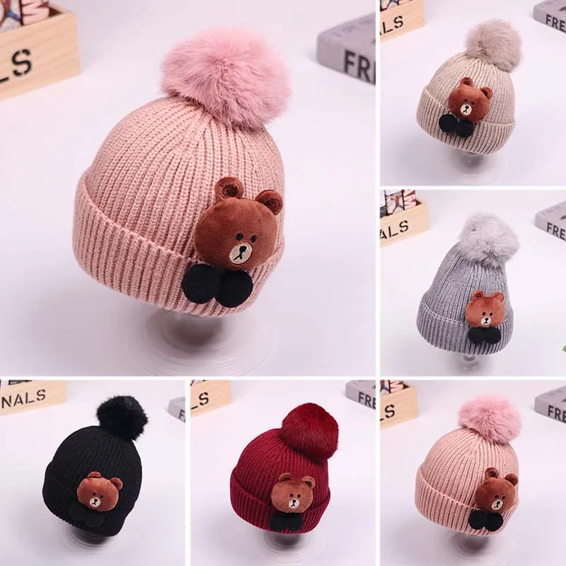 Cartoon Baby Hat With Pompom Cute Bear Knitted Baby Cap Winter Warm Beanie Cap Baby Girl Boys Hat Bonnet Kids Children Cap
Cartoon Baby Hat With Pompom Cute Bear Knitted Baby Cap Winter Warm Beanie Cap Baby Girl Boys Hat Bonnet Kids Children Cap