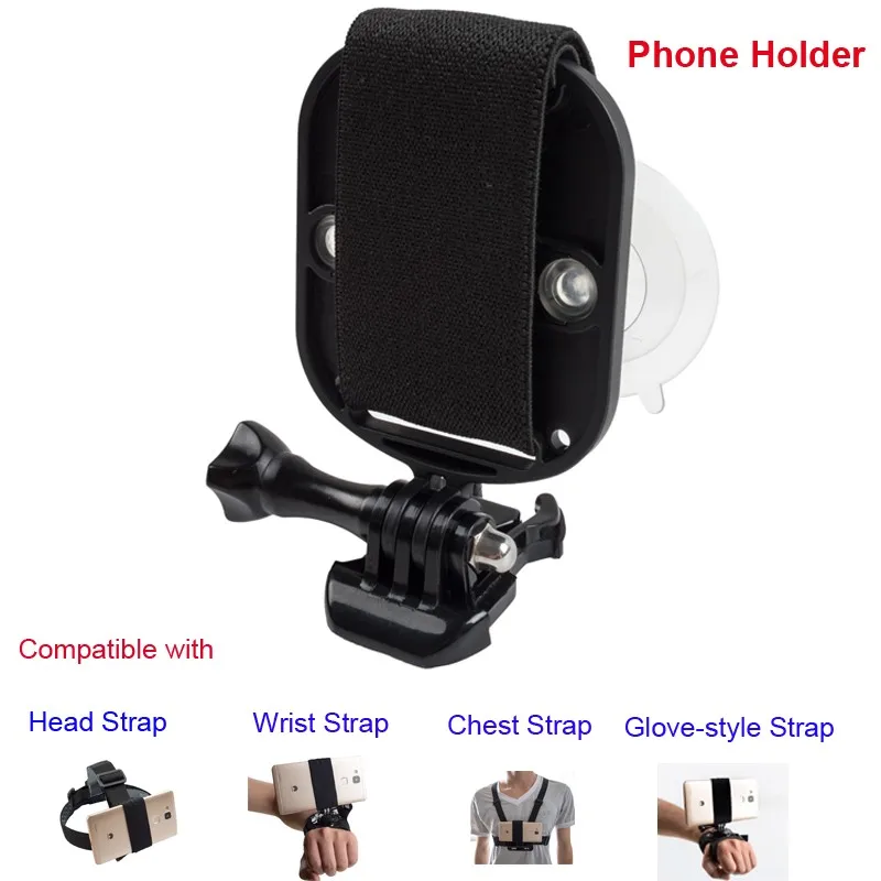 Phone Suction Cup Holder Universal for iPhone X/8/7 Plus/6 6 6Plus Huawei Samsung Fits for Gopro Chest/ Head/ Wrist Strap Mounts
Phone Suction Cup Holder Universal for iPhone X/8/7 Plus/6 6 6Plus Huawei Samsung Fits for Gopro Chest/ Head/ Wrist Strap Mounts