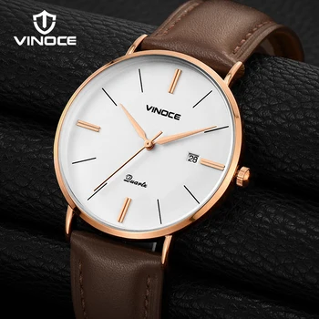 VINOCE Luxury Quartz Watches Mens Genuine Leather Strap Wrist Watch Waterproof Relogio Masculino 2019 New Men's Clock #V9641
VINOCE Luxury Quartz Watches Mens Genuine Leather Strap Wrist Watch Waterproof Relogio Masculino 2019 New Men's Clock #V9641