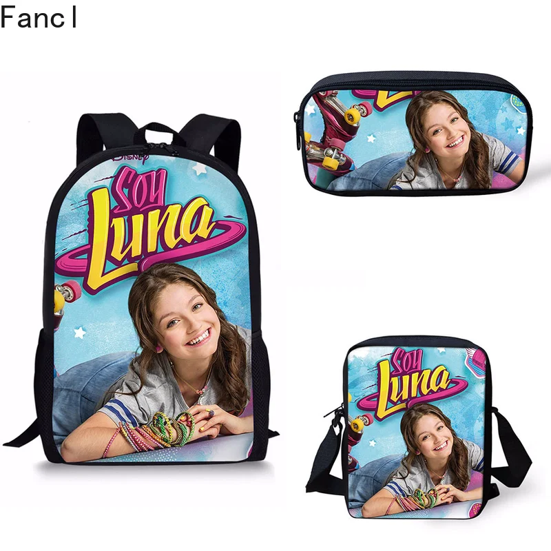 Фото Индивидуальные школьные сумки с принтом сои Луна школьный рюкзак для девочек и