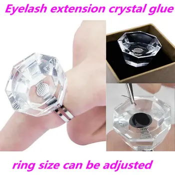 1pc False eyelash glue ring, crystal glue cup Eyelash extension tattoo Cup, glue tray
1pc False eyelash glue ring, crystal glue cup Eyelash extension tattoo Cup, glue tray